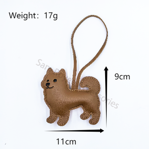 PU Leather Pastoral Dog Dalmatian Dog <strong>Charms</strong> Creative Siberian Husky Dog <strong>Charms</strong> <strong>Keyring</strong> Holder Bag Purse Decoration Accessories - Product Image 4