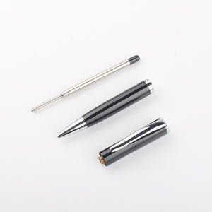 Stylo en métal de luxe noir élégant de bonne qualité avec logo - Product Image 6