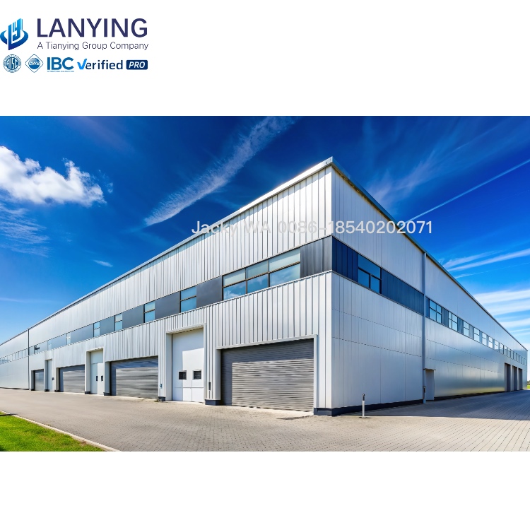 Architectural Design of Industrial Workshop Warehouse Office Building in Modern Steel Frame Structure Company