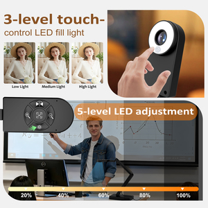 กล้องถ่ายเอกสาร USB 12MP และเว็บแคม 4K พร้อมซูมดิจิตอล โฟกัสอัตโนมัติ ไมโครโฟนในตัว ไฟ LED สำหรับขนาด A3 เหมาะสำหรับการเรียนทางไกล - Product Image 6