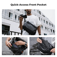 Sac à bandoulière pour appareil photo portable K&F Concept, pour photographe, compact, souple, imperméable, anti-poussière