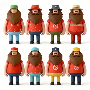 WEIMEI Action Figure in Vinile Personalizzate, Vendita all'Ingrosso di Figure <span class=keywords><strong>Anime</strong></span> Giapponesi, Divertenti Statuette in Vinile di Uomini con Barba Lunga, Giocattoli da Collezione per la Casa - Product Image 2