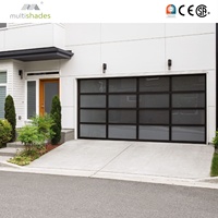 Porte de garage automatique à enroulement en aluminium avec verre trempé double de 5 mm, nouvelle conception multicolores du fabricant