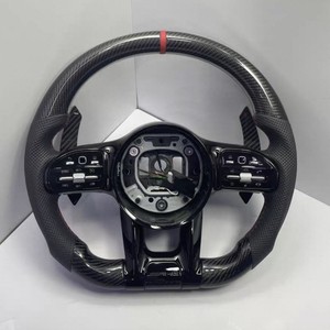 Cubierta de Cuero y Fibra de Carbono para Palancas de Cambio de Volante para Mercedes C200, CLS, Clase S, Clase A/C/E, GLA/GLC/GLB/GLE - Ergonómica - Product Image 1