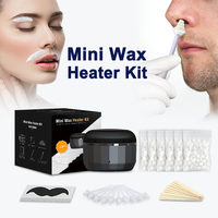 LoveCrazy Épilateur Nasal Électronique Portable USB 10ml Mini Chauffe-Cire Noir pour Épilation des Poils du Nez et des Oreilles