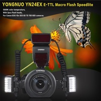 YONGNUO YN24EX 24EX TTL Macro Ring Flash LED Macro Flash Speedlite con 2 uds Flash Head para Canon