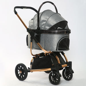 รถเข็นวิ่งสำหรับสัตว์เลี้ยงแบบพับได้กรงสุนัขและแมวรถเข็นสำหรับสัตว์เลี้ยงขนาดเล็ก/ขนาดกลาง - Product Image 5