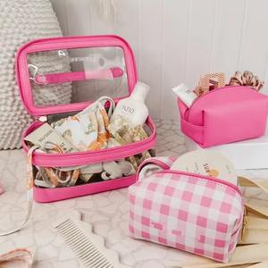 Femmes nouveau PVC cuir fermeture éclair léger Portable poche maquillage organisateur sac à la mode doux sac cosmétique étui - Product Image 4