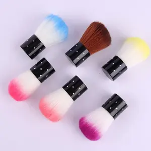 Factory Custom Private Label Oink Soft Synthetic Hair Mushroom Head Powder Blush Brush Plastic Mini Kabuki Blush Brush