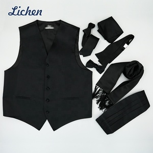 Gilets Fabricants Haute et Qualité Slim Fit Hommes Social <span class=keywords><strong>Gilet</strong></span> Cravate Mouchoir Paisley Gilets pour Fête De Mariage - Product Image 1