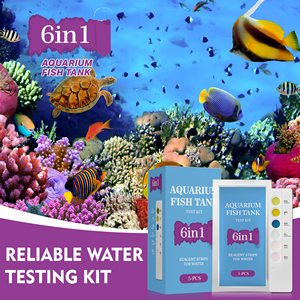 Kit de Prueba de Amoníaco para <span class=keywords><strong>Acuario</strong></span> 6 en 1, Prueba de Agua Rápida <span class=keywords><strong>y</strong></span> Precisa, Prueba de PH, Carbonato, Alcalinidad, Dureza, Cloro, Nitrito - Product Image 6
