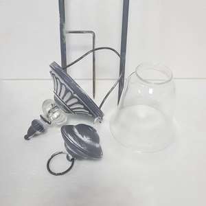 Lanterna <span class=keywords><strong>da</strong></span> Giardino Vintage <span class=keywords><strong>in</strong></span> Metallo con Copertura <span class=keywords><strong>in</strong></span> <span class=keywords><strong>Vetro</strong></span>, <span class=keywords><strong>Portacandele</strong></span> Decorativo per Esterni, Illuminazione per Vialetti, Cortili e Terrazze - Product Image 3