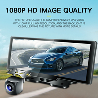 Monitor de Coche XYD de 10.26 Pulgadas con Pantalla Dividida Cuádruple, Grabadora de Video, Cámara de Visión Trasera, Android Universal, Gua 5W, USB, Tarjeta SD de 128G