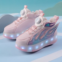 Lumières, motifs en forme de roues et d'ailes, avec roues à contraction automatique, adaptées aux jeunes patineurs sur glace et aux patineurs débutants.