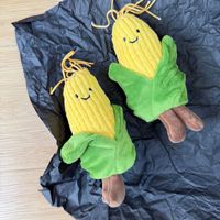 Pendentif en peluche personnalisé en forme de maïs de dessin animé, mignon et moelleux, pour porte-clés et sac à dos, cadeau pour enfants