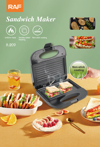 <span class=keywords><strong>Sandwichera</strong></span> RAF 10 en 1, 800W, Antiadherente, Doble Calentamiento, para Desayunos, Waffles, Donuts, Snacks, Uso Doméstico, 220-240V - Product Image 3