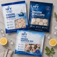 Bolsa de Plástico Personalizada para Almacenamiento de Pescado y Camarones Congelados, con Sellado de Tres Lados y Alta Barrera, Impresión Personalizada