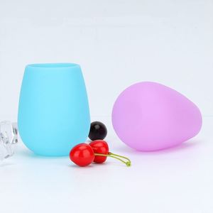 Promotion Wholesale Silicone Wine Goblets Foldable & Portable Silicone Travel Rinse Cups With Logo - Product Image 3