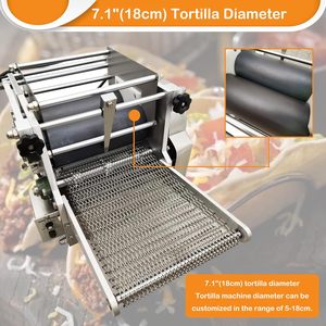 Máquina Multifuncional para Hacer <span class=keywords><strong>Tacos</strong></span> y Tortillas de Maíz de Forma Redonda Mexicana, 5-20 cm, 100 Piezas/min, Ecológica - Product Image 4
