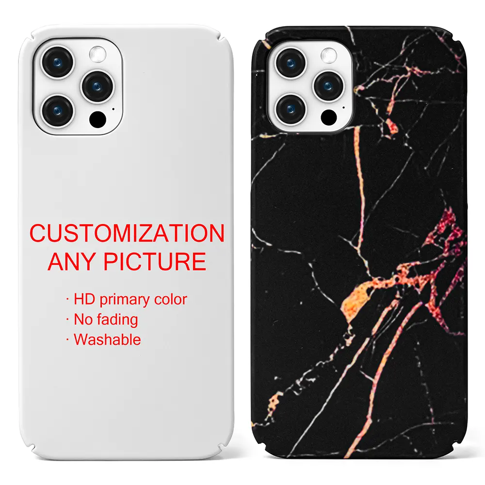 Kustom 3D sublimasi keras PC casing ponsel cetak kustom dengan MOQ Rendah kosong sublimasi casing telepon untuk iPhone