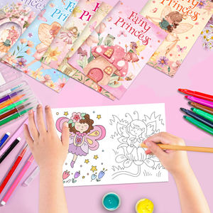 TY070 <span class=keywords><strong>Petite</strong></span> Fée <span class=keywords><strong>Princesse</strong></span> DIY <span class=keywords><strong>Livre</strong></span> de Coloriage Mini Activité Peinture Dessin <span class=keywords><strong>Livre</strong></span> pour Filles Anniversaire Mariage Fête Fournitures - Product Image 6