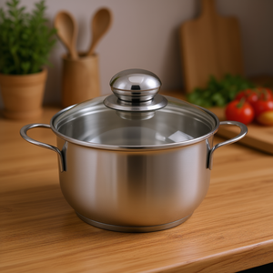 Meat <b>Pot</b> Saturn <b>Pot</b> Glass Lid Stainless Steel Soup Stock <b>Pot</b> 20cm - Product Image 3