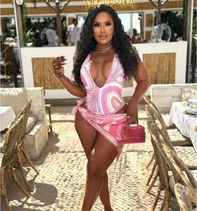 Offre Spéciale STOCK Maillot de Bain 3 Pièces de Luxe Tendance avec <span class=keywords><strong>Bandeau</strong></span> et Foulard de Plage – Maillot de Bain Sexy Designer pour Femme - Product Image 1