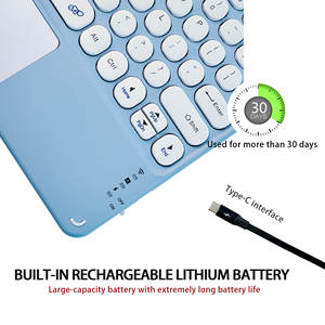 Nuevo <span class=keywords><strong>Teclado</strong></span> Inalámbrico Tasso CK002 de 78 Teclas, Ultra Delgado, Portátil, con Panel Táctil BT, Retroiluminación RGB, Ambidiestro, con Tipo-C para iPad Pro - Product Image 3