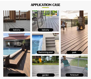 Moderne Stijl Outdoor Brandwerende Waterdichte Anti-Slip Wpc Dek Composiet Toepassing Voor Gebruik Buitenshuis - Product Image 6