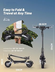 สกู๊ตเตอร์ไฟฟ้าพับได้ T10 Off Road Fast Fold Trotinette Electrique Skateboard Electrico สำหรับผู้ใหญ่ มอเตอร์ทรงพลัง ระยะทางไกล OOTD T10 - Product Image 6