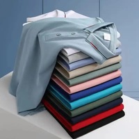 Kemeja Musim Panas Berkualitas Tinggi untuk Pria Unisex Custom Multi-Style Lengan Pendek Smart Casual Anti-Kusut Batik Saku Cepat Kering Polos