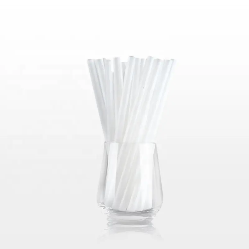 Minum Jerami Ramah Lingkungan 12Mm 6Mm Biodegradable PLA Plastik PP Sekali Pakai Sedotan