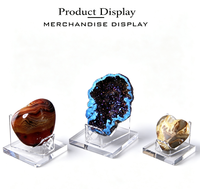 Support de présentation en acrylique pour spécimens minéraux, pierres, cristaux et objets de collection – Idéal pour bureau, maison, musée ou exposition