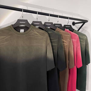 Camisetas de Hombre al por Mayor, Personalizadas, de 250g, Estilo Vintage, Lavado Ácido, Algodón de Alta Calidad, Talla Grande - Product Image 1