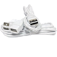 Câble d'extension USB 2.0 Type A mâle vers femelle blanc personnalisé en usine, 0,5 m, 1 m, 2 m, 3 m pour ordinateur