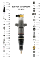 Pompe HEUI haute pression 254-4355/254-4357 pour moteur C7 ACERT pour excavatrices 324D/325D/329D Garantie 1 an
