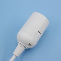 Cordon de support de lampe E27, douille d'ampoule de Base, lampe suspendue en tissu métallique personnalisé PVC interrupteur Style prise de câble en plastique variateur vis ZHE