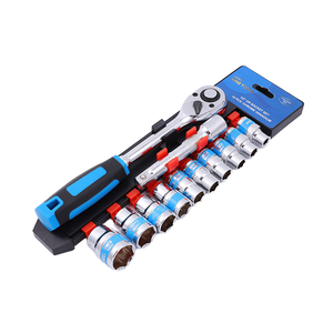 Juego de llaves de trinquete de 12 piezas de 1/2 pulgada de acero al cromo vanadio con vasos de 6 puntas para reparación mecánica - Product Image 5