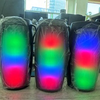 Enceinte Bluetooth portable sans fil à écran LED RGB intégral avec cordon, caisson de basses, son stéréo, audio TF USB, pour fêtes en extérieur