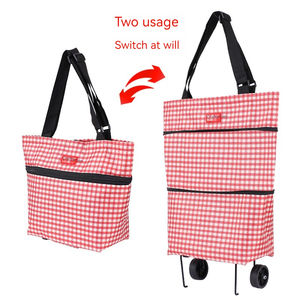 Tekerlekli mağaza arabası çantası market arabası pazar katlanır bakkal alışveriş arabası çantası 2 tekerlekli - Product Image 1