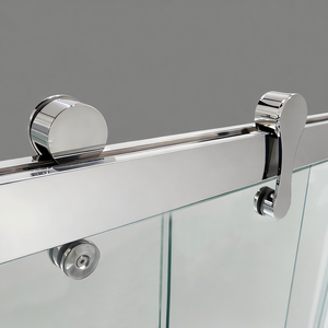 America Hospital Écran de douche de salle de bain Chrome Straight Tempered Glass <span class=keywords><strong>Shower</strong></span> Room Bypass Sliding Bathroom <span class=keywords><strong>Shower</strong></span> Door - Product Image 2