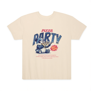 T-Shirt Unisex 210GSM 100% Cotone, Casual, Traspirante, Resistente, con Stampa Pizza Party Panda, Maglietta da Uomo - Product Image 2
