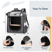 Sac à dos de transport pour oiseaux BSCI personnalisé, respirant et léger, pour perroquets, cage de voyage pour animaux de compagnie, sac à dos de transport pour oiseaux