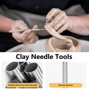 Herramientas de Acrílico para Cerámica, Juego de 5 Cortadores de Arcilla Flexibles con Rodillo de Acrílico, Suministros de Modelado de Alta Calidad para Joyería - Product Image 5