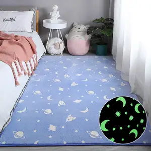 Nieuwe Glow In The Dark Area Tapijt Hot Sale Areaal Vloerkleden Zachte Decoratieve Speelmat Voor Kinderen Antislip Woonkamer Tapijten