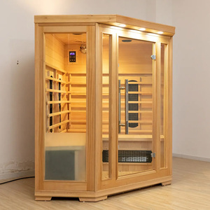 Grande salle de sauna infrarouge intérieure personnalisée pour 4 personnes, amincissante et avec siège intégré - Product Image 4