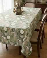 Housse de table en plastique imperméable de luxe faite à la main en jacquard personnalisé avec motif végétal pour une utilisation en restaurant haut de gamme