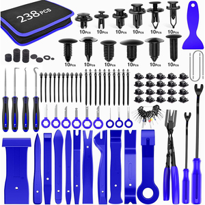 238 Mảnh Fastener Remover Kit Kim Loại Pry Công Cụ Với Túi Lưu Trữ Cho Xe Dash Bảng Điều Khiển Cửa Sổ Đài Phát Thanh Stereo Âm Thanh Cắt Loại Bỏ Xe Sử Dụng - Product Image 1