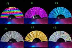 Custom Diy Colorful Laser Fan 10 Inch Portable Hand Fan Painting Folding Fan - Product Image 2