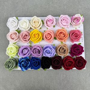 LO-776 Têtes de fleurs artificielles en gros pour mariage, <span class=keywords><strong>roses</strong></span> artificielles transfrontalières pour boîte à fleurs cadeau et décoration de gâteau - Product Image 1